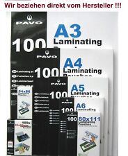 ✅ PAVO Laminierfolien der Spitzenklasse glänzend A3- A7 Visitenkarten 80-250 mic