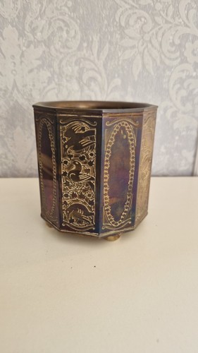 Art deco messing dose becher - deco,