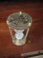 Alter Sanduhr Handarbeit Messing Maritim Stundenglas