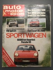 auto motor und sport Zeitung Zeitschrift IAA Heft 20 27.09.1975  VW Golf Gti 911