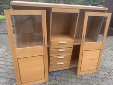 Highboard, Sideboard, Kernbuche 169X 142x42 cm, mit Beleuchtung