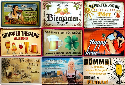 Blechschild 20x30 bier beer - blechschild,