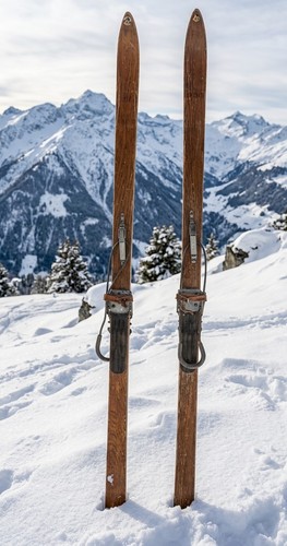 Alte ddr holzski - ski, ca