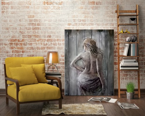 Nackte frau wand skulptur - nackte,