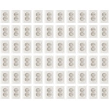 RESTPOSTEN 60x Doppel-Steckdose Doppelstekdose Kombination Kombisteckdose Weiss