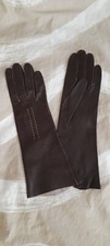 Handgefertigte neu Vintage Long Lederhandschuhe XS - S, braun