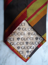 GUCCI Designer Krawatte 100%Seide # MULTICOLOR GESTREIFT / SELTEN UND NEU! #