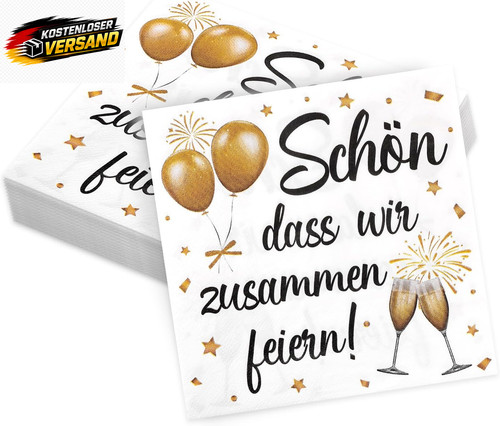 Servietten geburtstag 33x33cm - servietten,