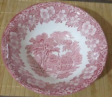Enoch Wedgwood * Woodland * Schüssel Schale 21,5 cm * rot * 7 cm hoch * #1