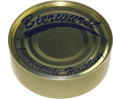 Dose Bierwurst 200g Konserve Dosenwurst Wurstspezialitäten Landwurst, zum Reisen