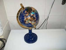 Globus Erdkugel Kobald blau Halb Edelstein Lapis Länder #wozer