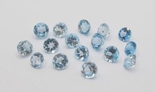 Blau Topas natürlich abgebaut hellblau 0,54 ct rund  5mm  Edelstein