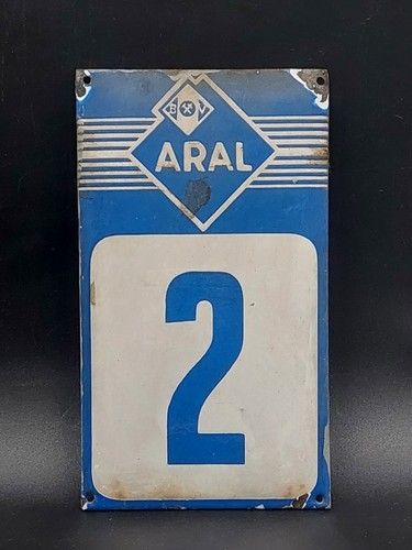 Emaille schild aral - emaille,