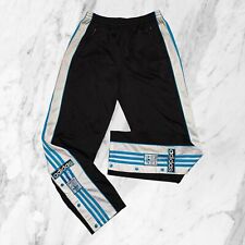 ADIDAS ADIBREAK Vintage 90er Herren Anzug Hose Knöpfe schwarz hellblau Gr. M
