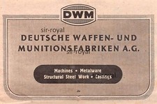 DWM Deutsche Waffen und Munitionsfabrik - 1943 - Werbung Reklame 1940er ~11x8cm