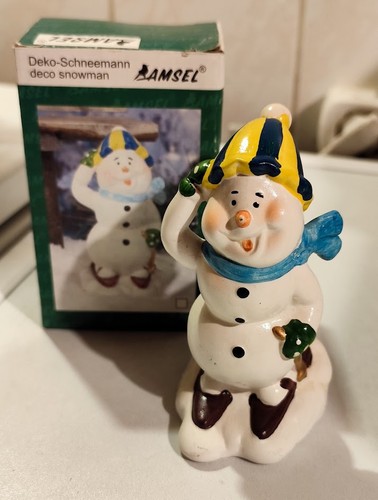 Deko schneemann aus steinzeug - deko-schneemann,