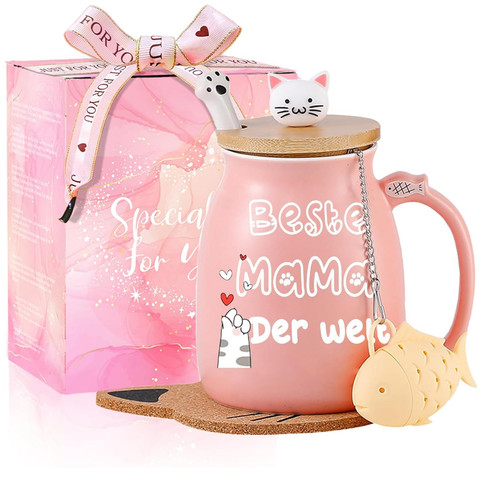 Katzenbecher mama geschenk - katzenbecher,
