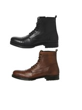 Jack & Jones Herren Schuhe Leder-Stiefel - JfwShaun Biker-Boots Stiefeletten