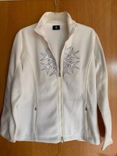 Bogner Polar North-West-Passage Fleece Jacke Gr 42 Stern Wollweiss Langarm