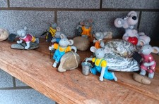 Niedliche Maus Figur Deko 8Lustig  Bauarbeiter Mäuse+1Gratis