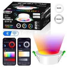 ALUSSO Smart LED Einbaustrahler 6W RGB+CCT WIFI Bluetooth Dimmbar Deckenleuchte