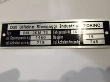 Typenschild id-plate Schild OSI Ford 20m 20 M TS  s60