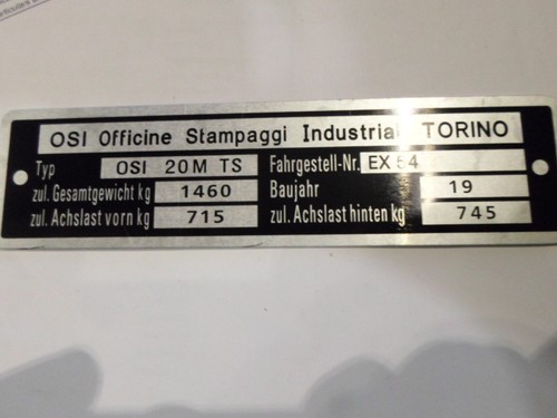Typenschild plate schild - id-plate,