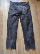 Lederjeans, braun, gefüttert