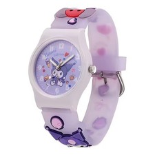 Hello Kitty Kinder Quarz Armbanduhr Lila Silikon Band