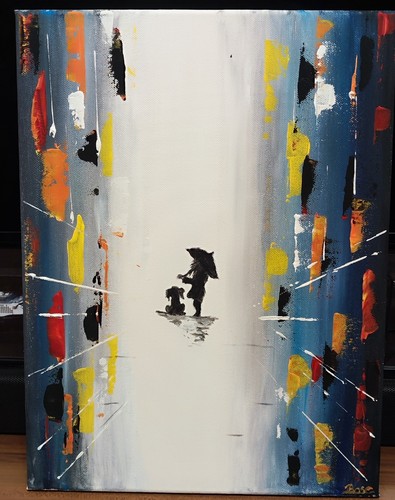 Acrylbild auf leinwand - auf,