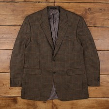 Vintage Ralph Lauren Blazer Jacke L 90er Hahnentritt Tweed 42 L Lammwolle
