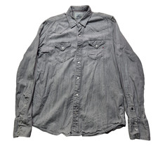 Replay Pearl Snap Shirt Grau