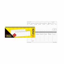 Idena Tischquerkalender 2026 1 Woche/2 Seiten 29,8x10,5cm Tischkalender FSC® Mix
