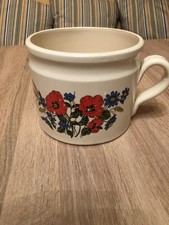 Vintage Nachttopf / Nachtgeschirr mit Blumenmuster – Keramik, 50er–70er Jahre