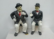 Dick und Doof 2 Deko Figuren Stan & Ollie Laurel & Hardy, sitzend, handgefertigt