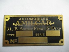 Schild Typenschild Oldtimer Amilcar St. Denis S84 s99 cyclecar