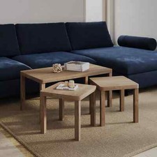 3-tlg. Holz Couchtisch Set