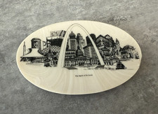 USA The spirit of St Louis fine Quality etched marble Souvenir ca.12x7,7x1,5 cm