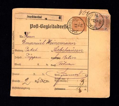 österreich 1895 paketkarte - 1895,