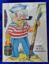Vintage Laubsägearbeit Vorlage,19cm,OVP,Dullien,Seemann, Deko Kind,60er Jahre