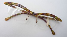 Locco coole Cateyeform Rahmenlose Damenbrille aus bunter Hornoptik 50-20 Gr. M