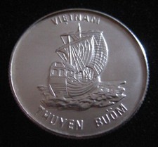 MDS VIETNAM 100 DÖNG 1986 "DSCHUNKE - JUNK SHIP", SILBER  #E