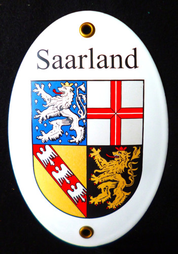 Emaille schild saarland landes - emaille,