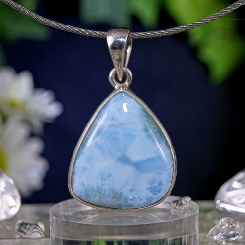 Larimar anhänger silber 925 - larimar,