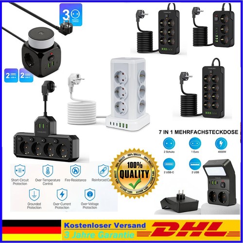 Steckdosenleiste fach 6 - fach,