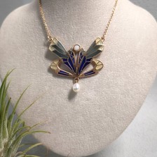 Jugendstil Halskette Opal