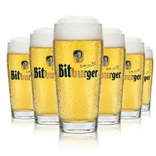6x Bitburger Bier Glas 0,25l