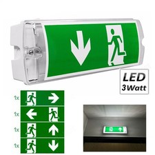 LED Notleuchte Fluchtwegleuchte Notbeleuchtung Notausgang Exit Notlicht Akku HOT