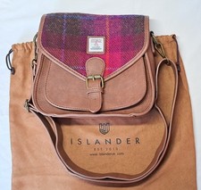 Islander Leder Tasche Bag Umhängetasche Harris Tweed Schottland Schultertasche