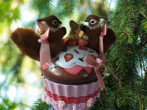 Deko eichhörnchen paar - deko,